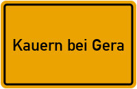 City Sign Kauern bei Gera