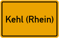 Ortsschild von Stadt Kehl (Rhein) in Baden-Württemberg