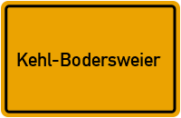 Ortsschild Kehl-Bodersweier