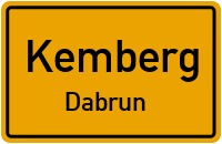 Dabruner Schulstraße in KembergDabrun