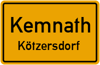 Straßenverzeichnis Kemnath Kötzersdorf