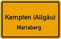 Straßenverzeichnis Kempten (Allgäu) Mariaberg