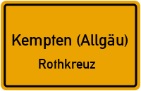 Straßenverzeichnis Kempten (Allgäu) Rothkreuz
