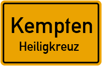 Straßen in Kempten Heiligkreuz