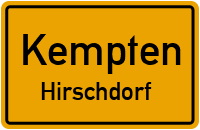 Straßen in Kempten Hirschdorf