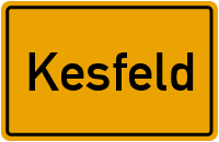 Ortsschild von Gemeinde Kesfeld in Rheinland-Pfalz