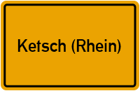 City Sign Ketsch (Rhein)