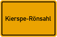 Ortsschild Kierspe-Rönsahl