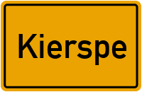 Ortsschild von Stadt Kierspe in Nordrhein-Westfalen