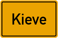 Ortsschild von Kieve in Mecklenburg-Vorpommern