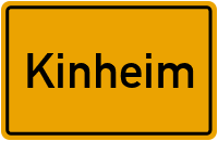 Ortsschild von Gemeinde Kinheim in Rheinland-Pfalz