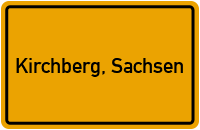 City Sign Kirchberg, Sachsen