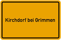 City Sign Kirchdorf bei Grimmen