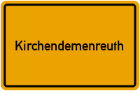 City Sign Kirchendemenreuth