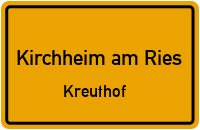 Straßenverzeichnis Kirchheim am Ries Kreuthof