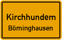 Straßenverzeichnis Kirchhundem Böminghausen
