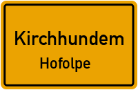 Straßenverzeichnis Kirchhundem Hofolpe