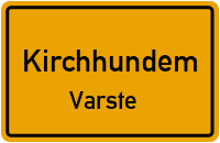 Straßenverzeichnis Kirchhundem Varste