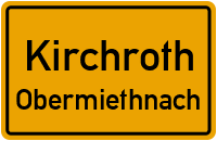 Straßenverzeichnis Kirchroth Obermiethnach
