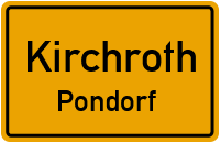 Straßenverzeichnis Kirchroth Pondorf