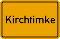 Ortsschild von Gemeinde Kirchtimke in Niedersachsen