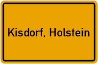 City Sign Kisdorf, Holstein