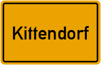 Ortsschild von Kittendorf in Mecklenburg-Vorpommern
