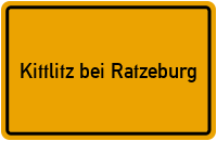 Ortsschild Kittlitz bei Ratzeburg