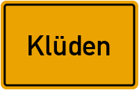 Ortsschild von Gemeinde Klüden in Sachsen-Anhalt