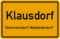Straßen in Klausdorf Kummersdorf-Alexanderdorf