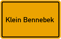 Ortsschild von Gemeinde Klein Bennebek in Schleswig-Holstein