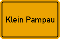 Ortsschild von Gemeinde Klein Pampau in Schleswig-Holstein