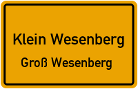 Alte Dorfstraße in Klein WesenbergGroß Wesenberg