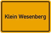 Ortsschild von Gemeinde Klein Wesenberg in Schleswig-Holstein