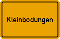 Ortsschild von Gemeinde Kleinbodungen in Thüringen