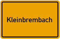 Ortsschild von Gemeinde Kleinbrembach in Thüringen