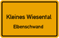 Elbenschwander Ortsstraße in Kleines WiesentalElbenschwand