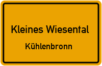 Straßenverzeichnis Kleines Wiesental Kühlenbronn