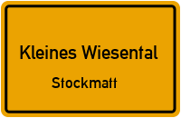 Obere Straße in Kleines WiesentalStockmatt