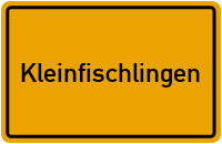 Ortsschild von Gemeinde Kleinfischlingen in Rheinland-Pfalz