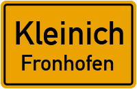 Straßen in Kleinich Fronhofen