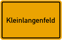 Ortsschild von Gemeinde Kleinlangenfeld in Rheinland-Pfalz