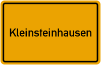 Ortsschild von Gemeinde Kleinsteinhausen in Rheinland-Pfalz