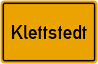 Ortsschild von Gemeinde Klettstedt in Thüringen