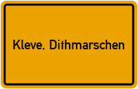 City Sign Kleve, Dithmarschen