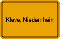 City Sign Kleve, Niederrhein