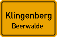 Straßenverzeichnis Klingenberg Beerwalde