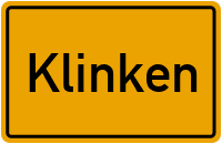 Ortsschild von Klinken in Mecklenburg-Vorpommern