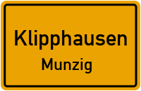 Munziger Bergstraße in KlipphausenMunzig