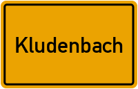 Ortsschild von Gemeinde Kludenbach in Rheinland-Pfalz